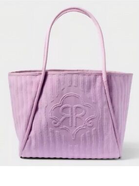NWT Striped Large Terry Beach Tote Bag Lavender - Roller Rabbit x Target